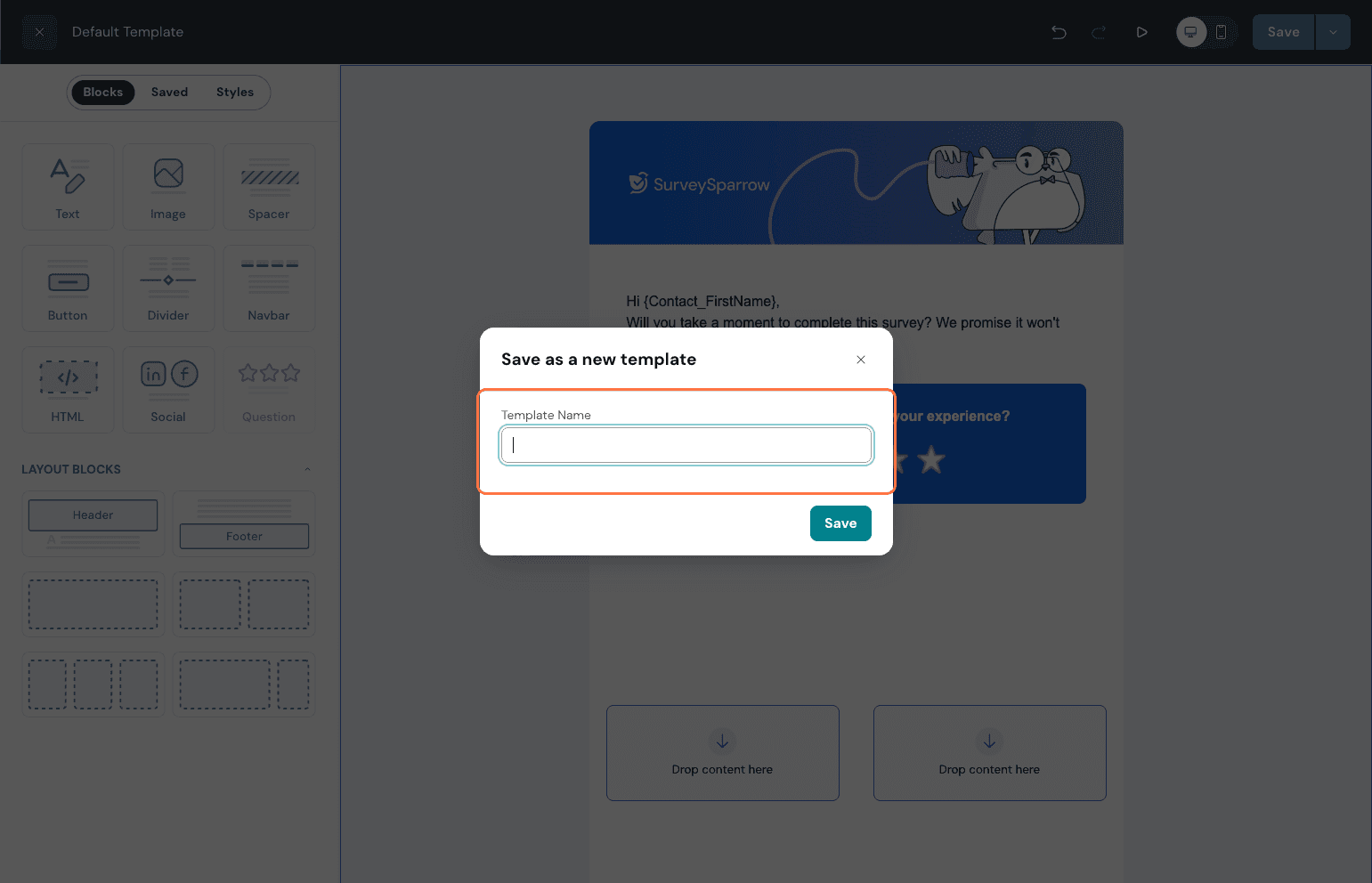 Click on Save as a new template…